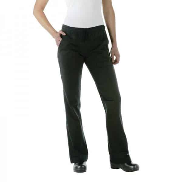 Pantalon De Cuisinier Femme Chef Works Executive Couleur Noir