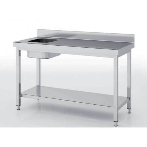 Table De Chef S Rie Inox Aisi Satin Bac Gauche