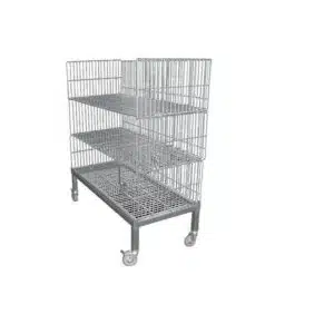 CHARIOT BARQUETTES avec 2 paniers, inox aisi 304 ,1250 X 580 X 850 mm