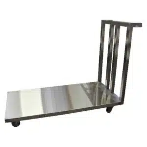 Chariot plateforme - plateau plein , inox AISI 304, profondeur 700 mm