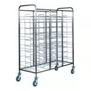 Chariot de débarassage ECO , acier rilsanisé , sans joue , L 440 x P 550 x H 1750 mm