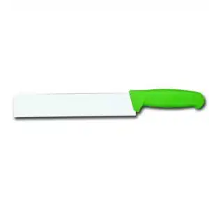 Couteau à fromage droit 1 manche, manche polypropylène vert, L lame 250 mm