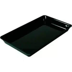 Plateau cuisine, plexi noir rectangulaire GN1/1 , P 325 mm