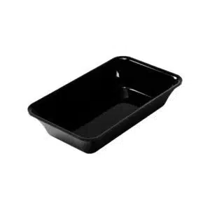 Plateau cuisine, plexi noir rectangulaire GN1/4 , P 162 mm