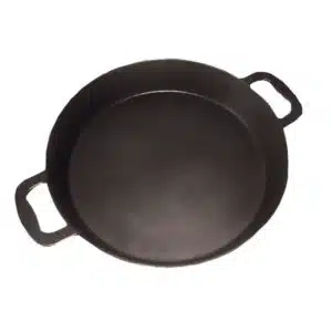 Poêle cuisine géante revêtement platinium sans compartiment , Fonte aluminium , hauteur 80 mm