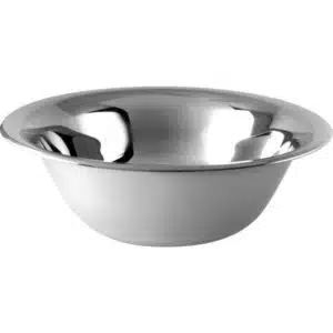 Bassine pâtissière en inox, bord roulé