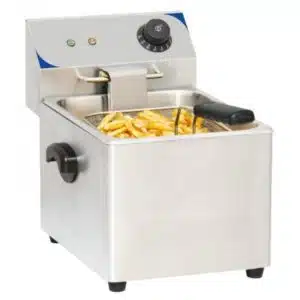 Friteuse boulanger électrique 4 litres, acier inox, L 220 x P 400 x H 315 mm