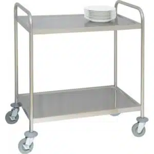 Chariot en inox 2 plateaux , acier inoxydable , 920 x 600 x 945 mm