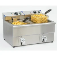 Friteuse électrique avec vanne de vidange