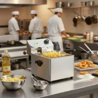 Friteuse électrique en acier inoxydable 8 litres 3250 W