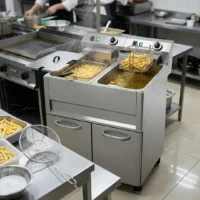 Friteuse Électrique Professionnelle sur Pied 2 x 13 Litres