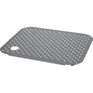Grille inox perforée avec trou à droite, 600 x 500 mm