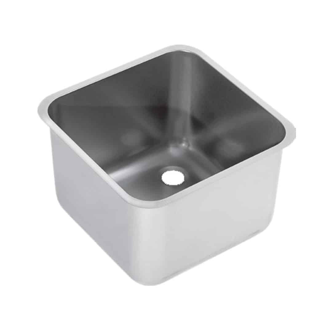 Bac à souder, dimensions au carré, évacuation dans un angle