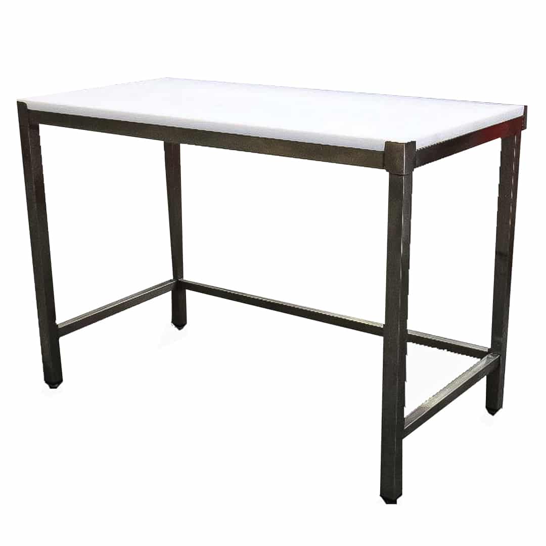 Table de découpe professionnelle, centrale, en inox AISI 304, P 600 mm
