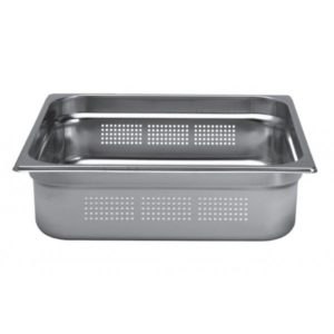 Bac inox cuisine gastronorme GN2/3, perforé , en inox aisi 304