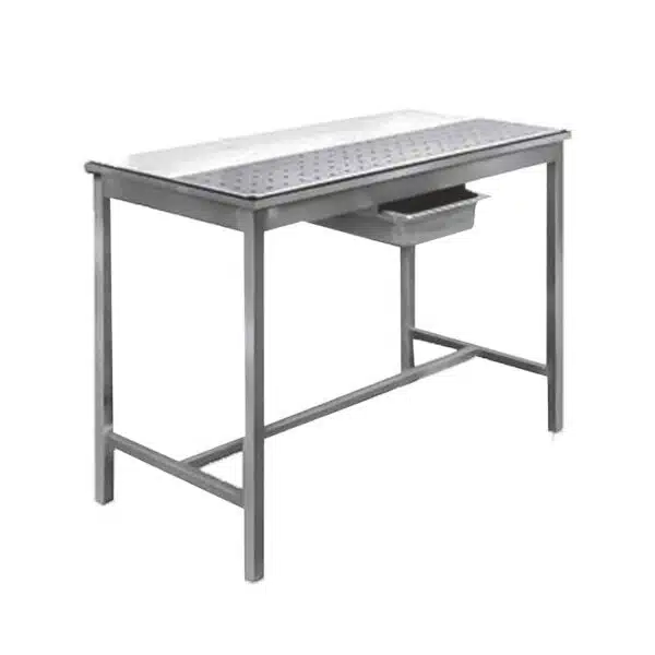 Table de dessouvidage mixte avant-arrière Inox AISI 304 L 1200 x P 700 x H 850 mm