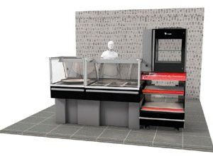 Vitrine d'agencement rotisserie