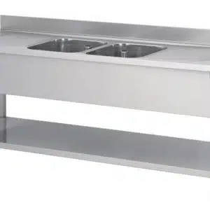 Plonge soudée 2 bacs