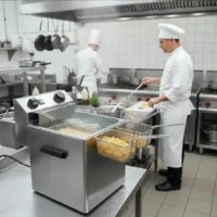 Cuiseur à Pâtes Professionnel Électrique 3 Paniers en Acier Inoxydable