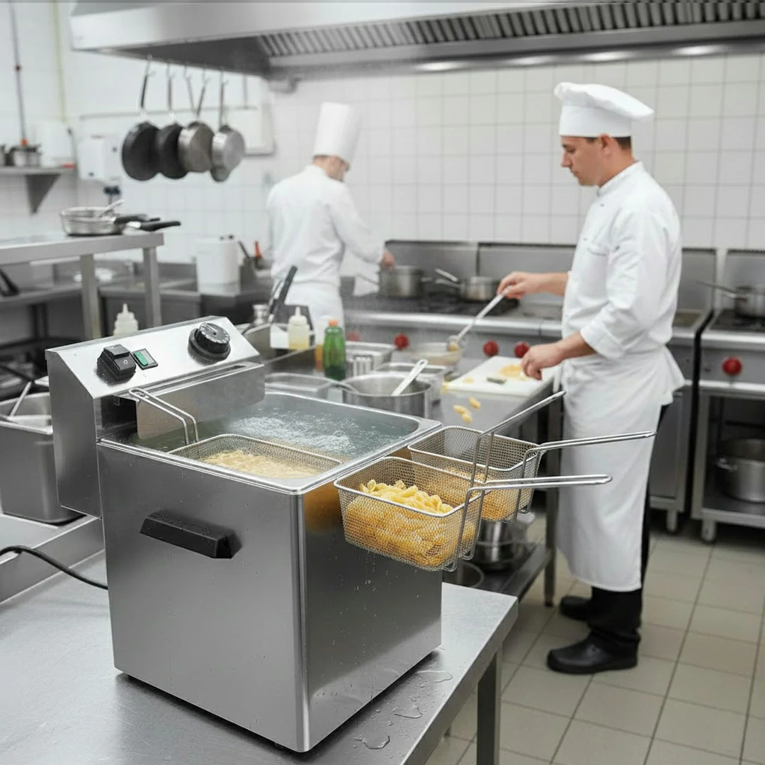 Cuiseur à Pâtes Professionnel Électrique 3 Paniers en Acier Inoxydable