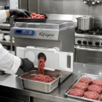 Hachoir Professionnel Monophasé Réfrigéré avec Portionneur – Inox AISI 304