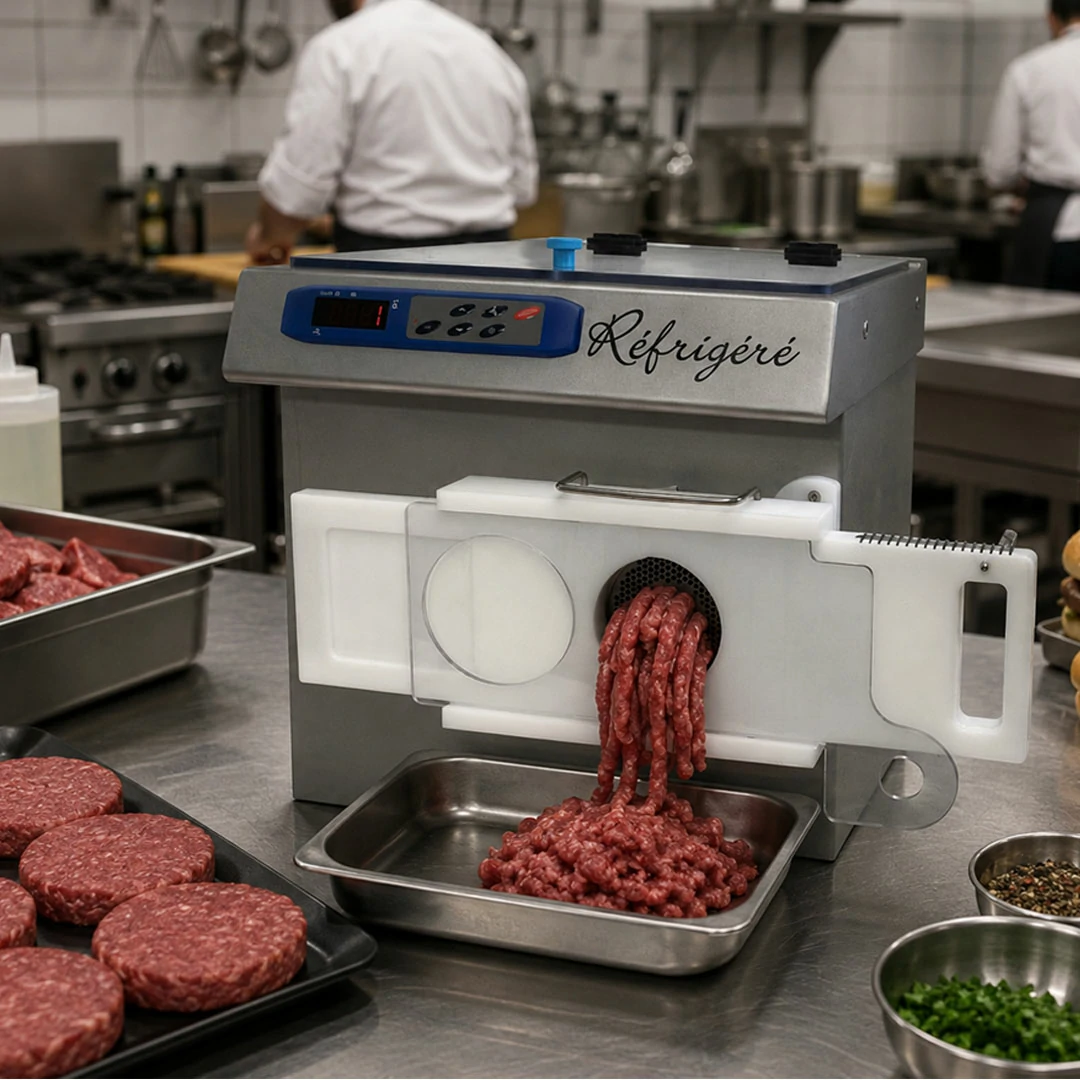 Hachoir professionnel réfrigéré triphasé COMPACT sans portionneur