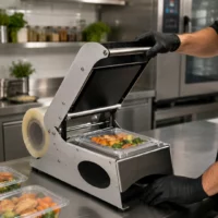 Operculeuse à barquettes en inox AISI 304 modèle OP INOX 150