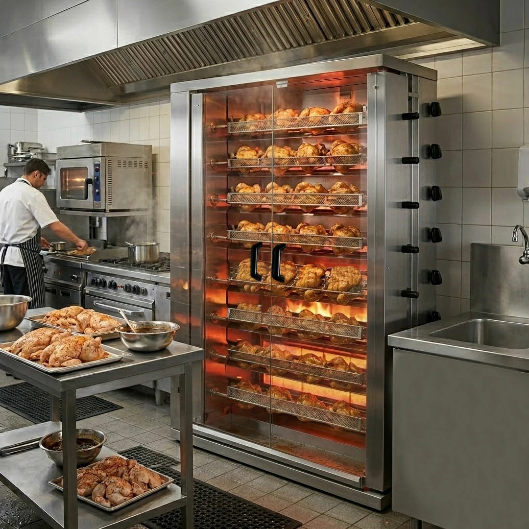 Rôtissoire à broche gaz MAP E 8 sans châssis