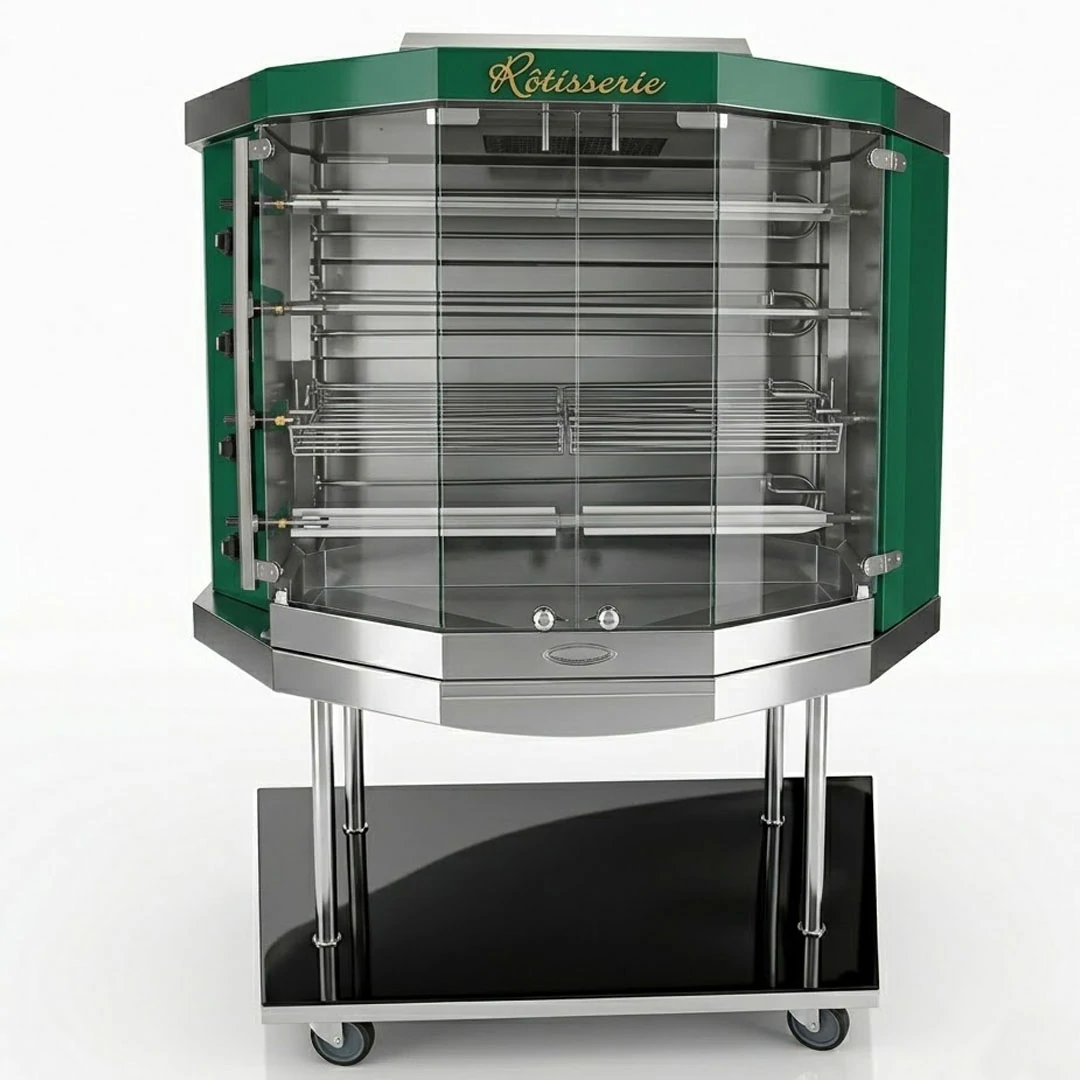 Rôtissoire à broche électrique magma 4 vert