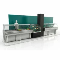 Vitrine d'agencement pour rotisserie