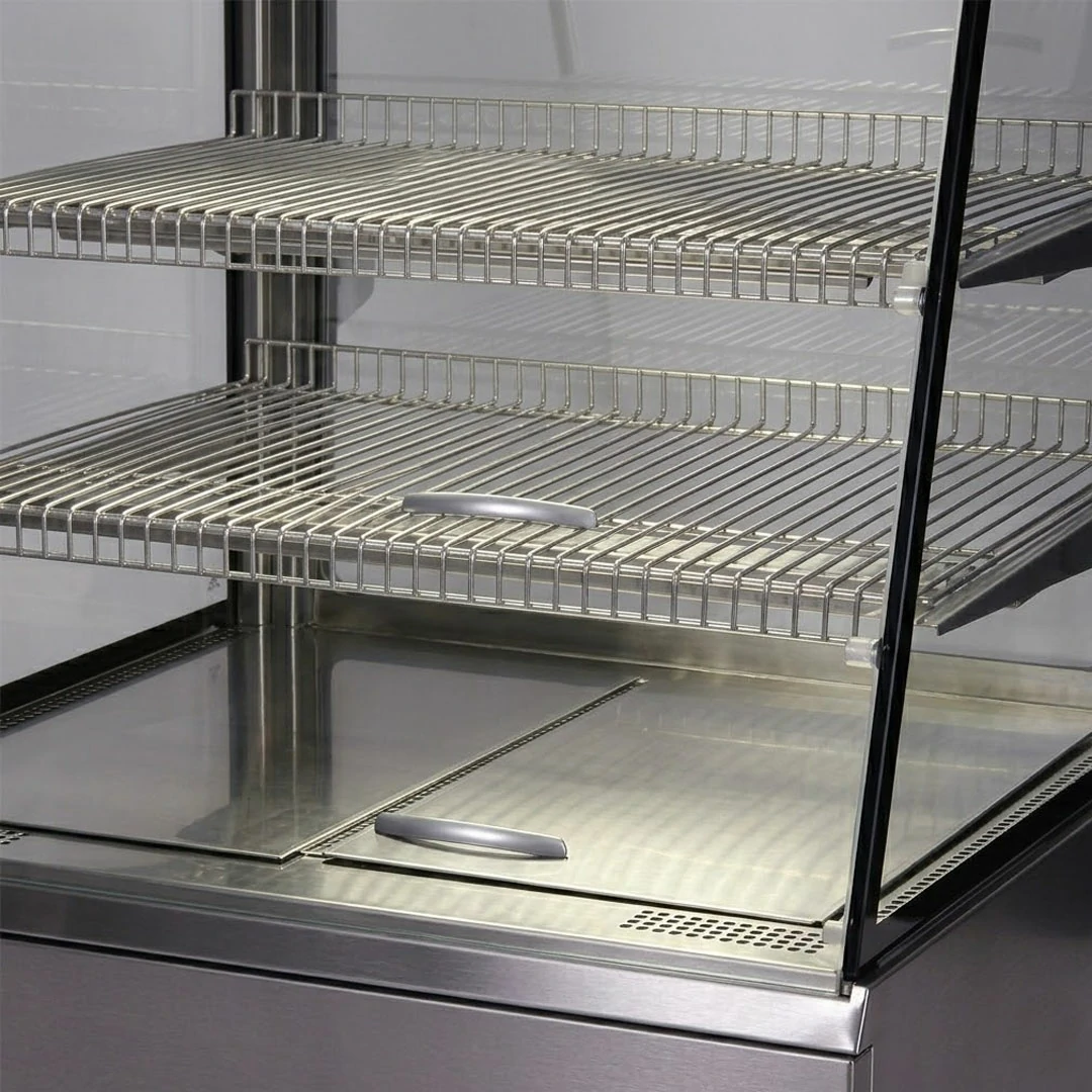 Vitrine de présentation en inox modèle MAP SELF HOT