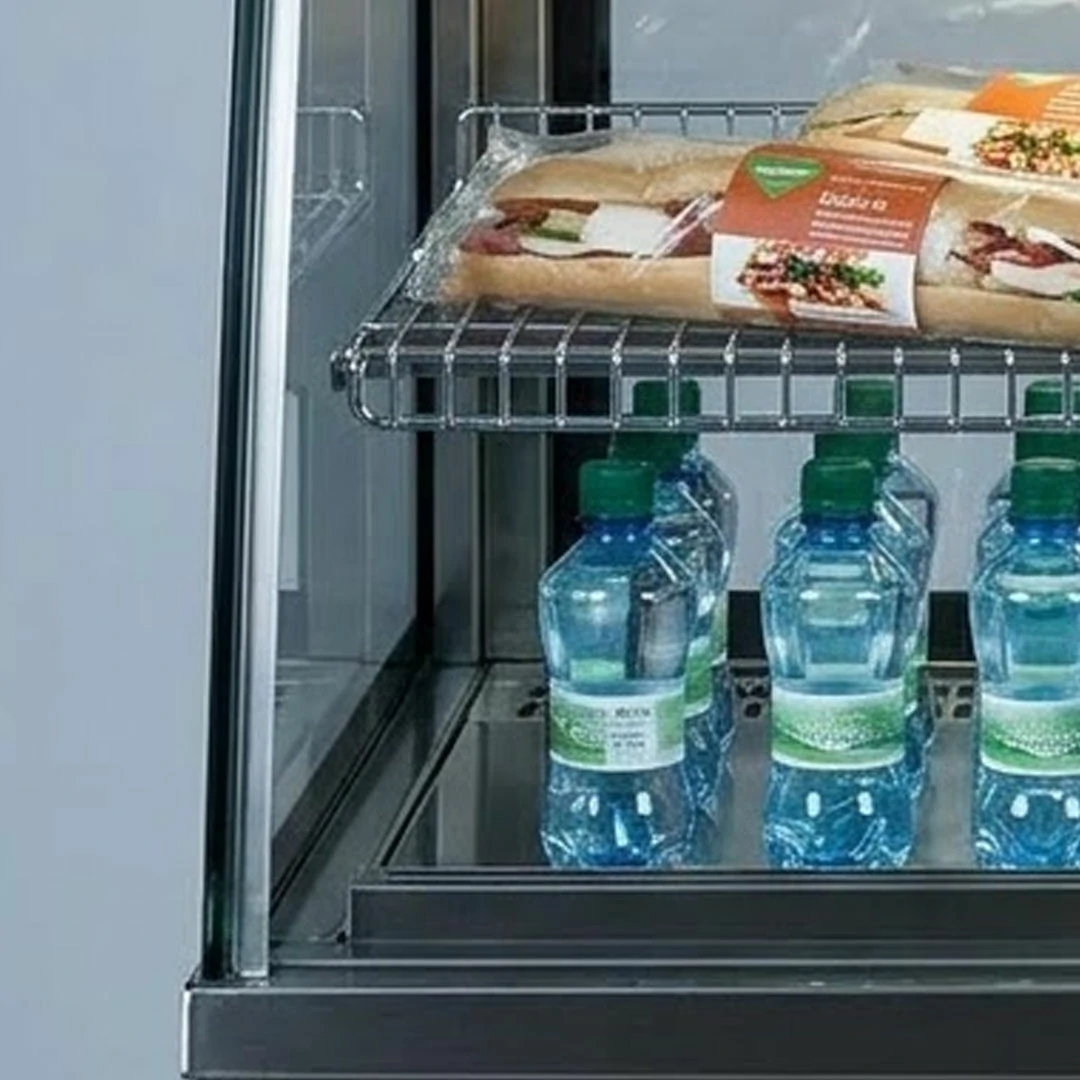 Vitrine de présentation en inox
