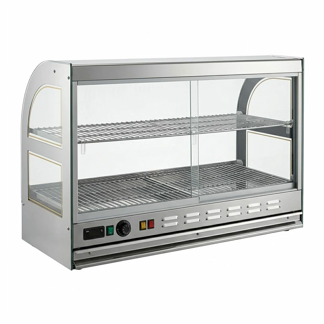 Vitrine de présentation en inox