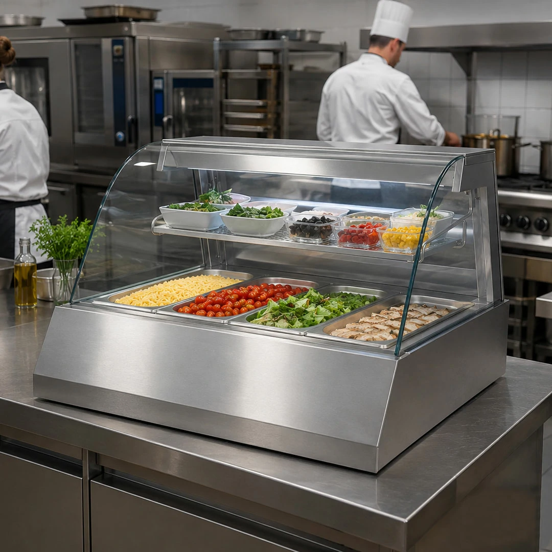 Vitrine de présentation en inox modèle MAP COLD 1410