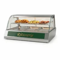 Vitrine de présentation inox 3 bacs vert