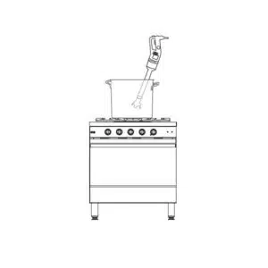 Mixer plongeant, compacte CMP 300 combi spécial restauration, Longueur totale avec tube / fouet : 700 / 610 mm, Ø 125 mm