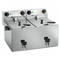 Friteuse inox avec robinet de vidange