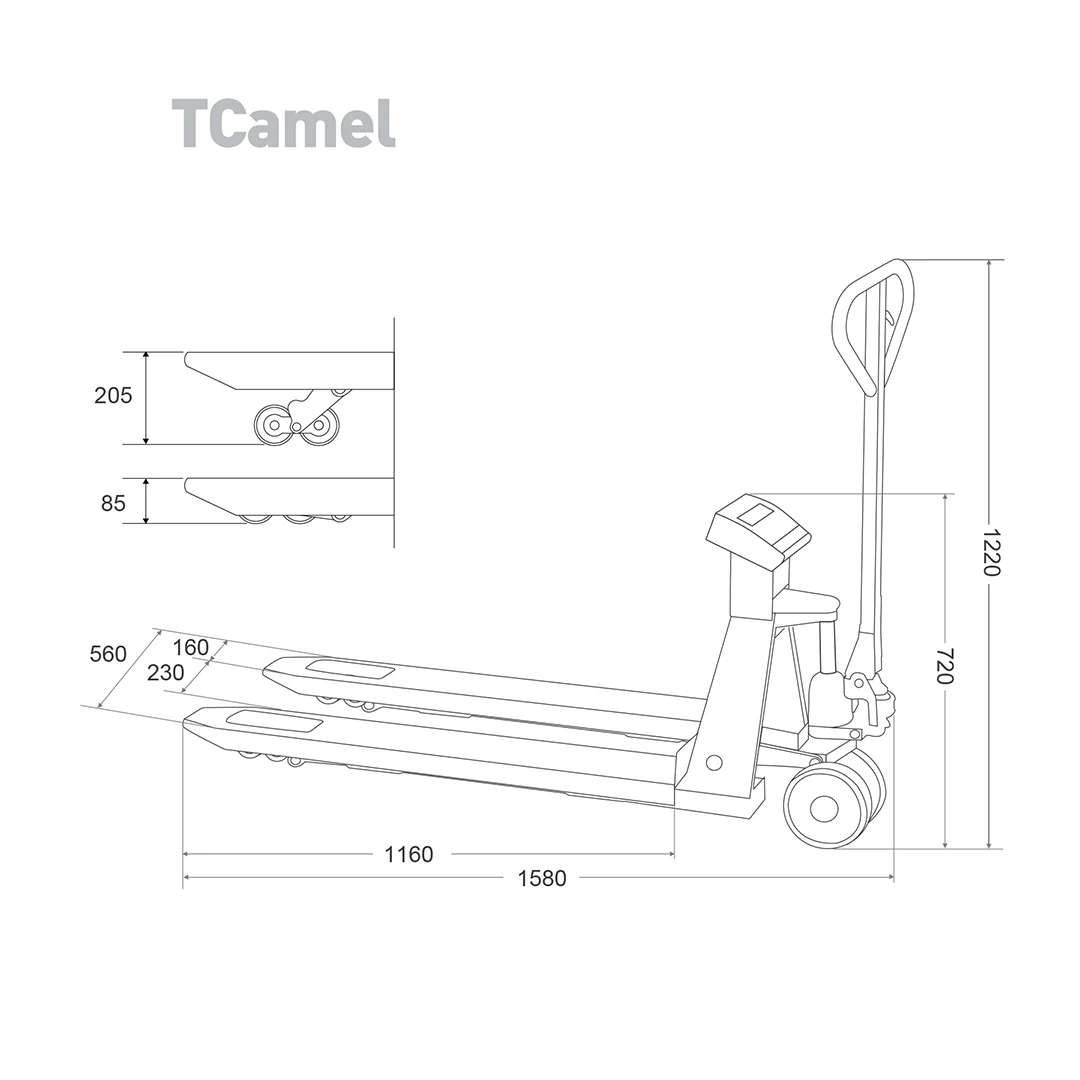 Bascule industrielle Pesage mobile TCamel HR-2T – Image 3