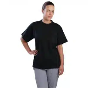 Tee-shirt noir, 100 % coton, taille : Large - Extra Large