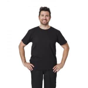 Tee-shirt unisexe noir, 100% coton
