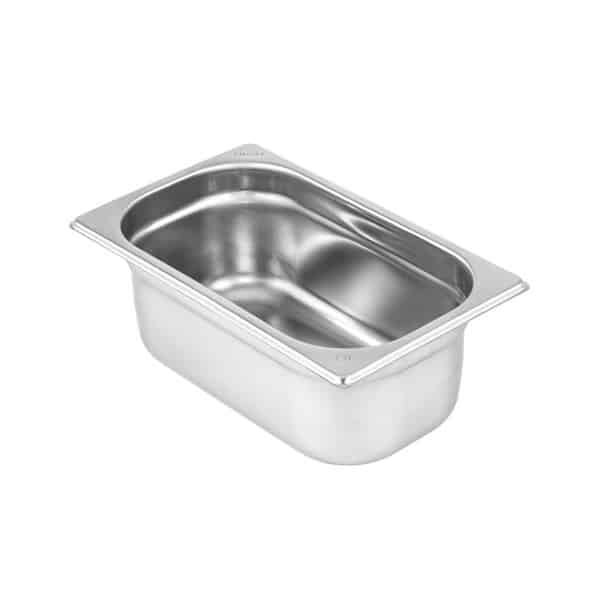 Bac gastronorme GN1/4 en inox AISI 304, 4.9 litres