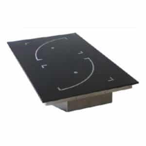 Plaque induction encastrable 2 foyers générateur déporté 2 x 4 000W triphasé