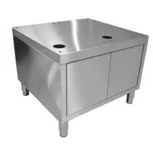 Soubassement fermé pour induction module HD tout inox L 800 mm