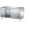 Meuble bas central ouvert, inox ferritique, central, profondeur 700 mm