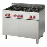 Fourneau 6 feux sur four