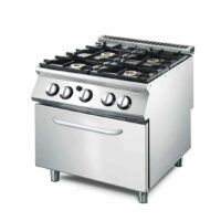 Fourneau gaz 4 feux sur four