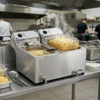 Friteuse Électrique Professionnelle Double Cuve 2 x 3600 W