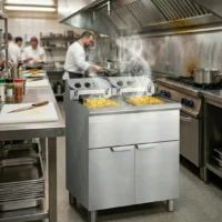 Friteuse Électrique Professionnelle Double Cuve sur Pieds