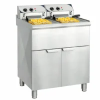 Friteuse électrique sur pieds double cuve