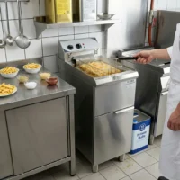 Friteuse électrique sur pieds 10 litres haut rendement